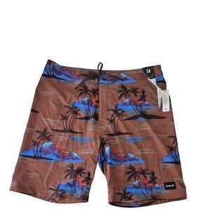 Hurley Swim‎ Trunk Mens 36 Multi Color Phantom Weekender 20  9" Boardshorts NEW